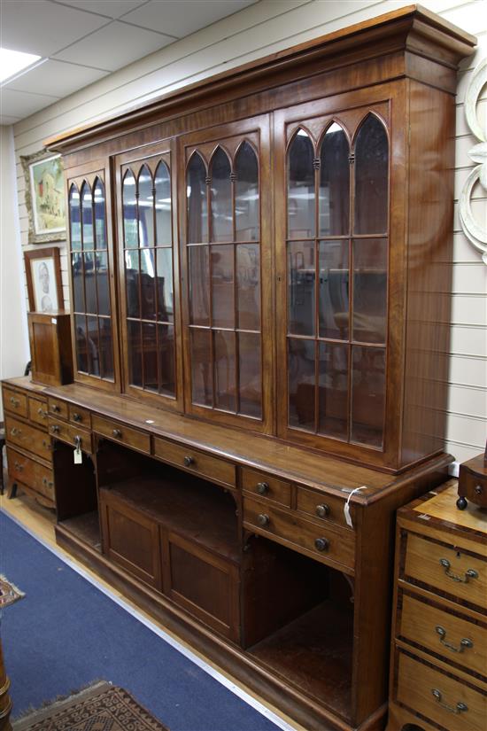 A large Victorian bookcase, W.208cm
